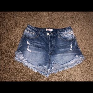 Denim jean shorts